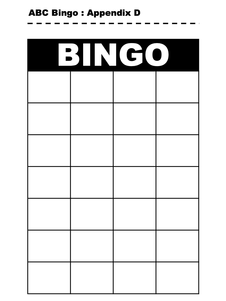 ABC Bingo – ESL classroom games