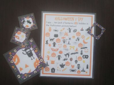 esl English as a second language junior high school halloween game search and find the location of the board with frame
